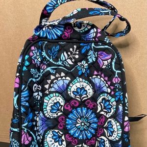 Vera Bradley BRAMBLE Black Floral Print Lunch Bunch Insulated Bag Gym Makeup